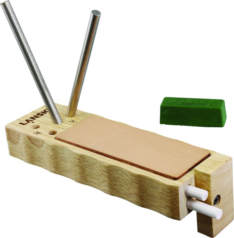 Lansky Diamond/Ceramic 4 Rod TurnBox with Leather Strop